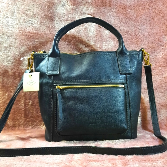 Fossil Handbags - Fossil Audelia Leather Satchel Bag